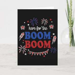 Hier für das Boom Boom 4. Juli-Feuerwerk Indep Karte