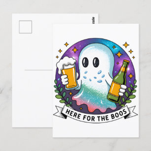 Hier für das Boos Beer Ghost-Funny Halloween 2025 Postkarte