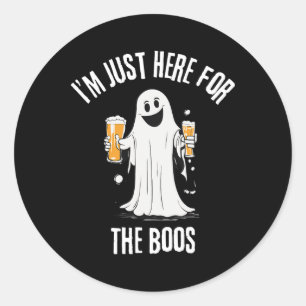 Hier für das Boos Funny Ghost Halloween Runder Aufkleber