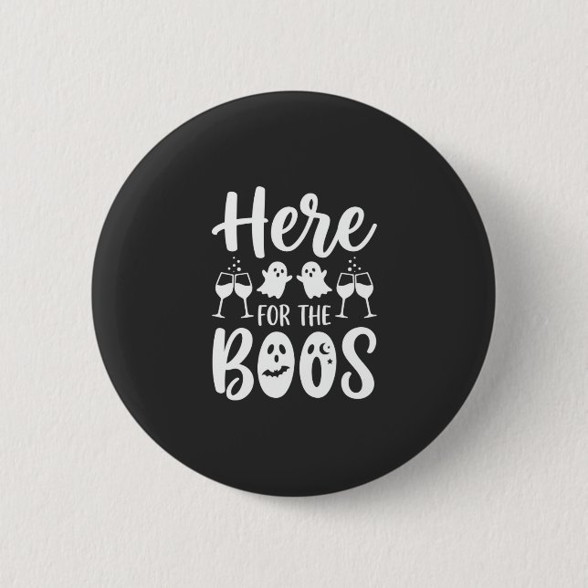 Hier für das Buhen Halloween-Geist-Design_1 Button (Vorderseite)