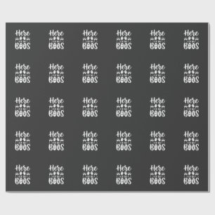 Hier für das Buhen Halloween-Geister-Design_1 Geschenkpapier