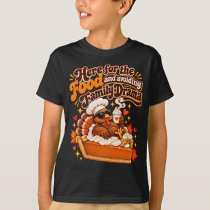 Hier für das Essen Lustiger Erntedank T-Shirt