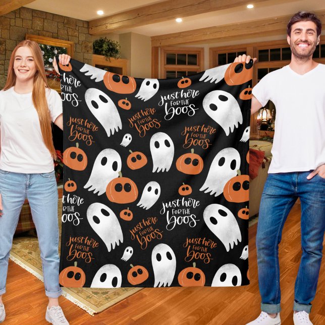 Hier für den Boos Niedlicher Herbst und Halloween Fleecedecke (Just Here For The Boos Cute Autumn And Halloween Fleece Blanket)
