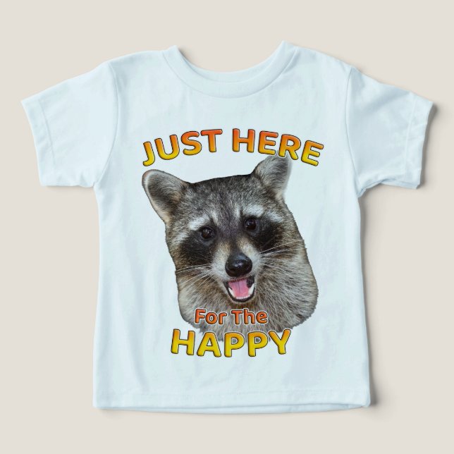 Hier für den Happy Raccoon Kleinkind T - Shirt (Design Vorderseite)