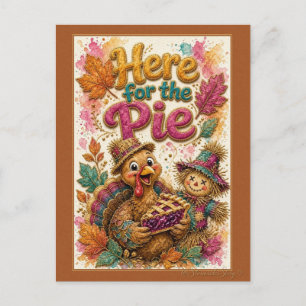 Hier für den Pie Turkey und Vogelscheuche Postkarte