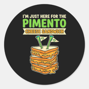 Hier für den Pimento-Käse-Sandwich-Golf-Humor Runder Aufkleber