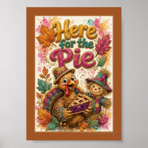 Hier für den Truthahn und die Vogelscheuche Kuchen Poster