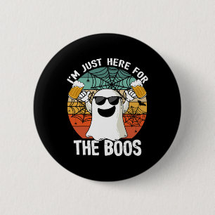 Hier für die Boos Funny Halloween Bierliebhaber Button