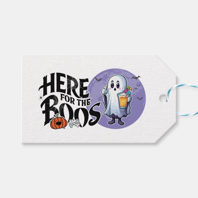 Hier für die Boos | Trinken Sie, und lassen Sie si Geschenkanhänger (Vorderseite (Horizontal))