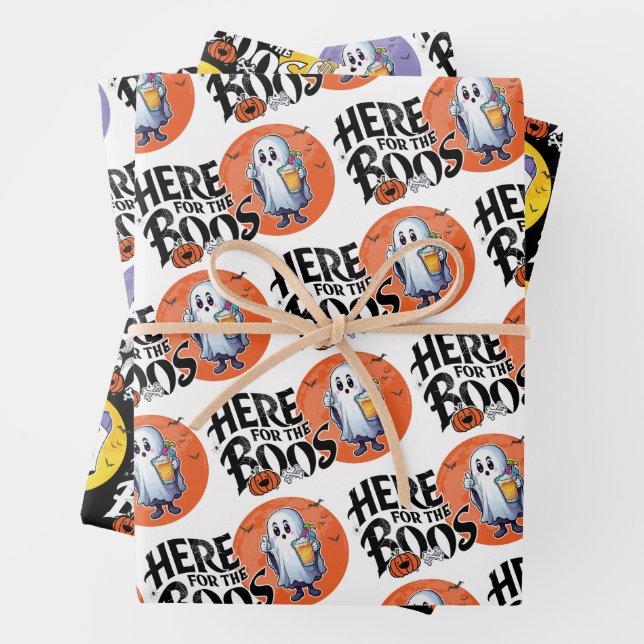 Hier für die Boos | Trinken Sie, und lassen Sie si Geschenkpapier Set (Beispiel)