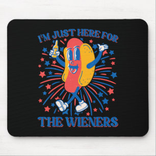 Hier für die Dackeln Hot Dog Funny 4. Juli Mousepad