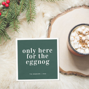 Hier für die Eggnog   Personalisierte Weihnachten Serviette