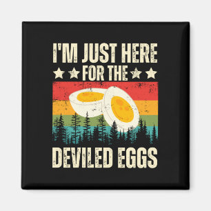 Hier für die Eier mit Teufelsfüllung Foodie Humor Magnet