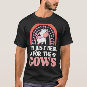 Hier für die Kühe Süße Kühe Tier Grafik T-Shirt