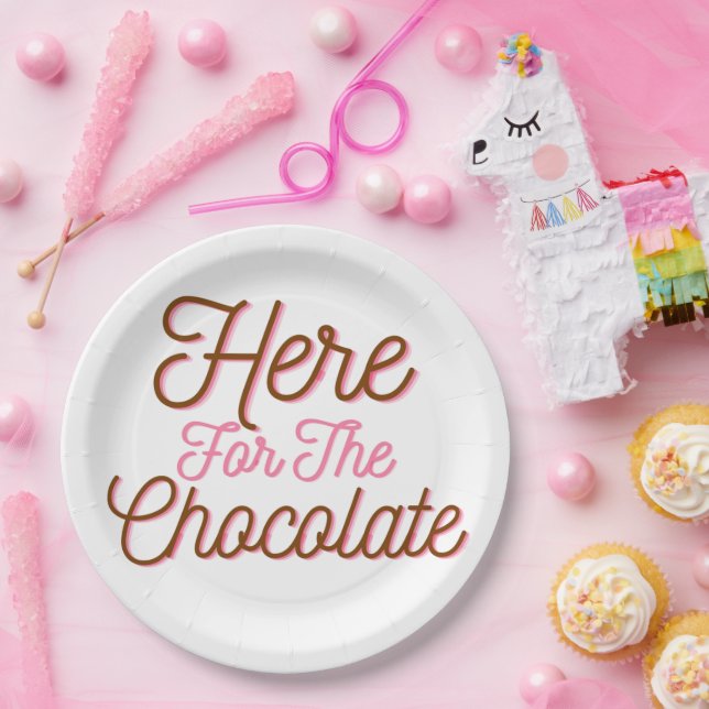 Hier für die Schokolade Pappteller (Party)