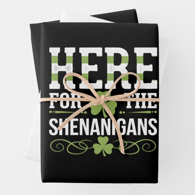 Hier für die Shenanigans Irish Ireland St Patrick Geschenkpapier Set (Beispiel)