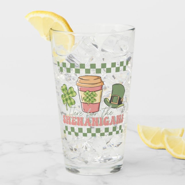Hier für die Shenanigans - Kaffee in Klee Glas (Vorderseite Ice)