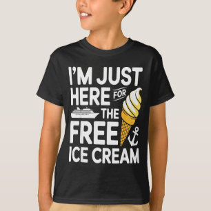 Hier für Eiscreme lustige Kreuzfahrt Reise passend T-Shirt