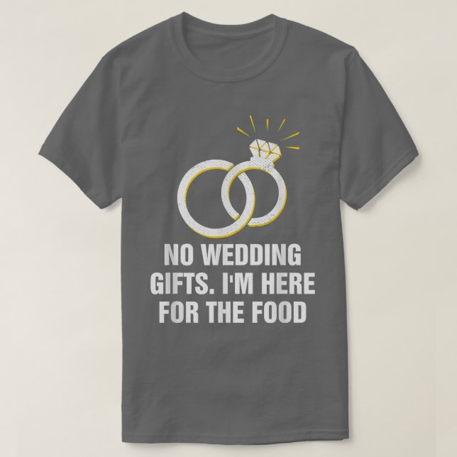 Hier für Food Wedding Guest Bride und Groom Vi T-Shirt (Design vorne)