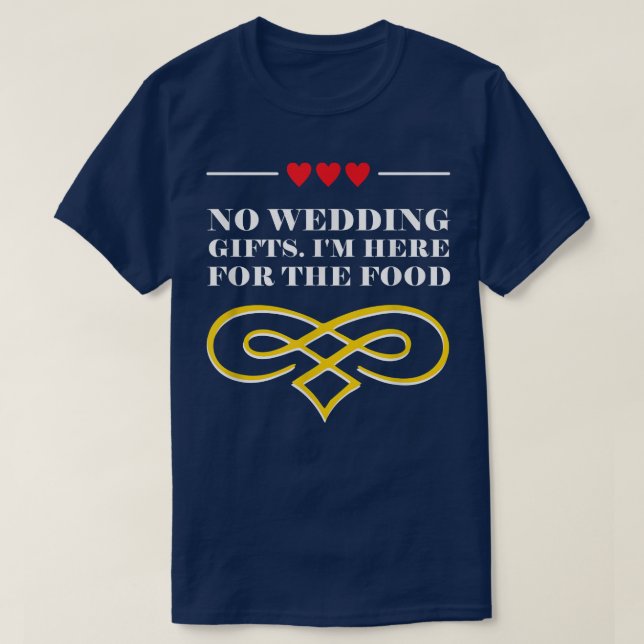Hier für Food Wedding Guest Bride und Groom Vi T-Shirt (Design vorne)