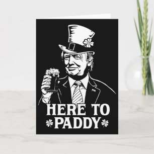 Hier für Paddy Trump St. Patrick's Day Glück Shamr Karte