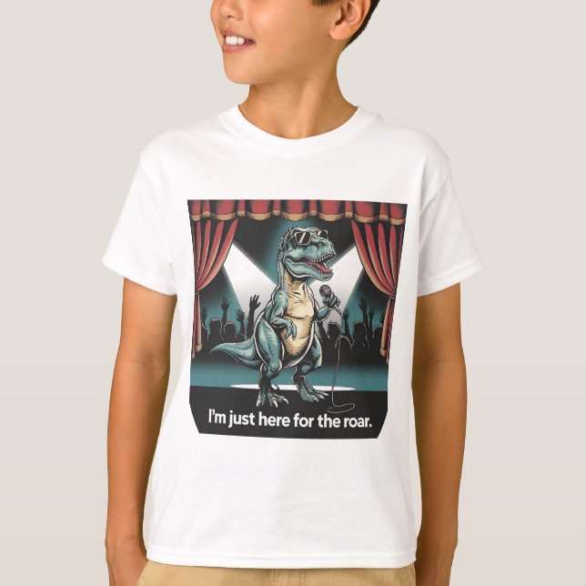 Hier für Roar - Retro Dinosaurier T-Shirt (Vorderseite)