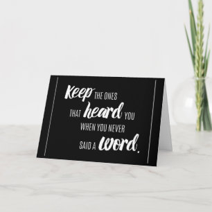 HIER FÜR "SIE", WENN SIE MICH JE BRAUCHEN KARTE