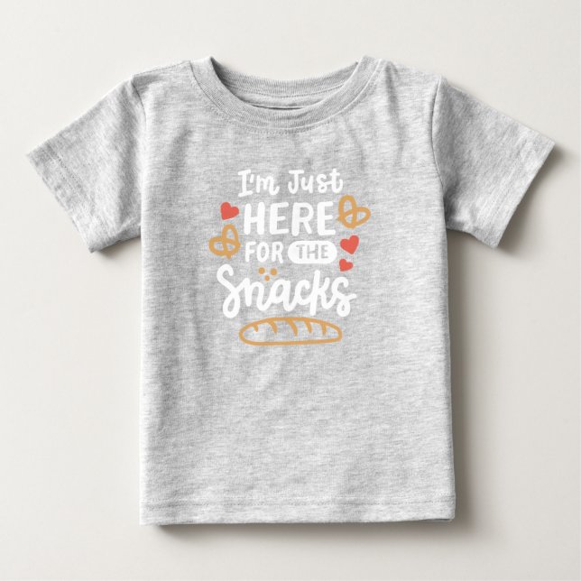 Hier für Snacks Baby T-shirt (Vorderseite)