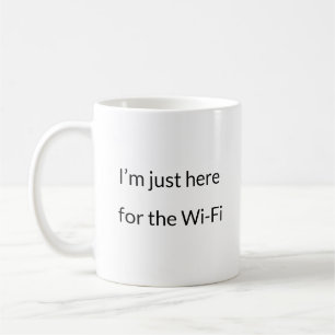 Hier für Wi-Fi - Relative Remote Work-Tasse Kaffeetasse