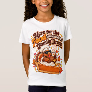 Hier fürs Essen Lustiger Erntedank T-Shirt