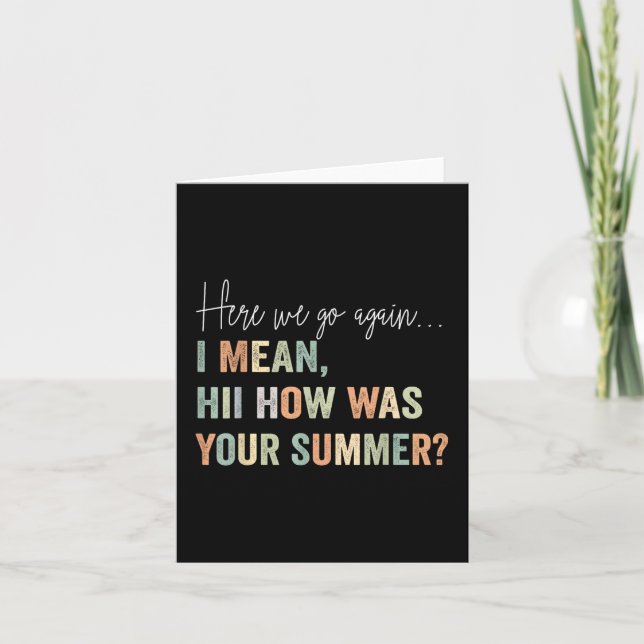 Hier gehen wir wieder Gemein Hallo, wie war dein S Karte (Vorderseite)