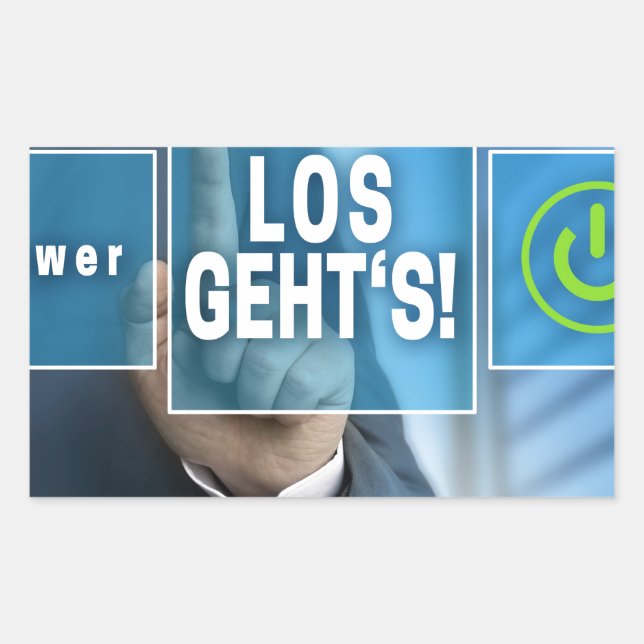 Hier geht es zum Touchscreen-Konzept (deutsch los  Rechteckiger Aufkleber (Vorderseite)
