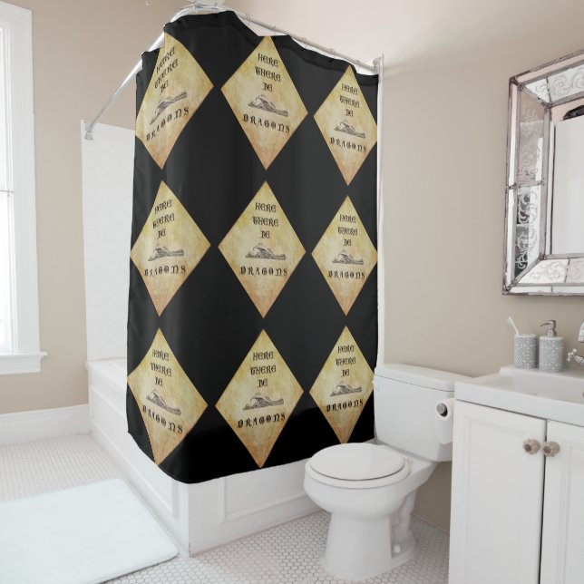 Hier gibt es Drachen Duschvorhang (Beispiel)