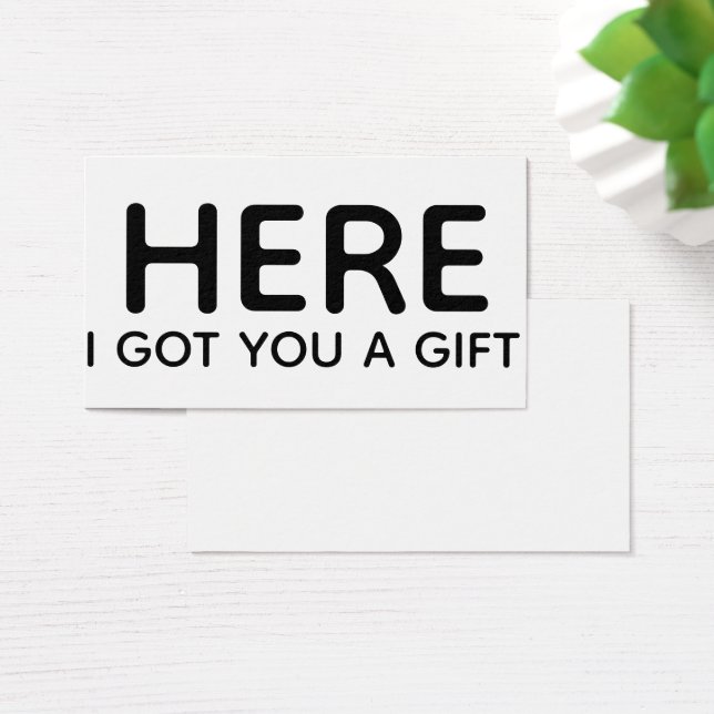 "Hier habe ich dir ein Geschenk Got" Funny Gift Ta (Schreibtisch)