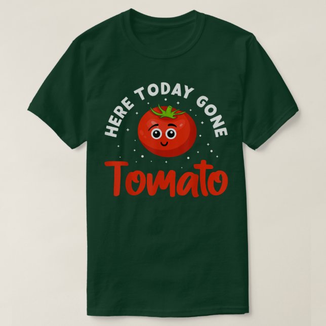 Hier heute Gone Tomato Veganism Design für Veganer T-Shirt (Design vorne)