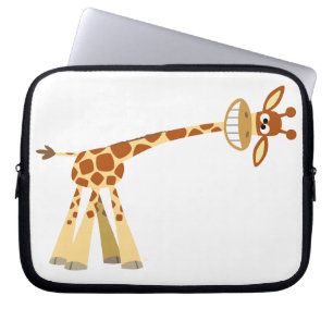 Hier, hier, hier! Cartoon-Giraffe Laptop-Sieb! Laptopschutzhülle