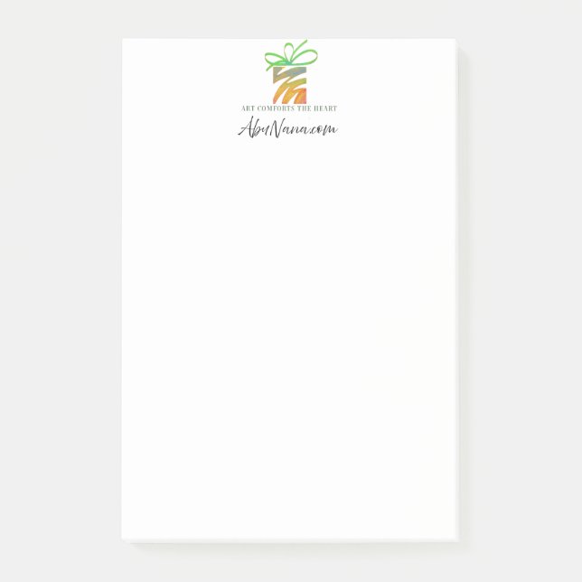 Hier Ihre Logo-Tablette Post-it Klebezettel (Vorderseite)