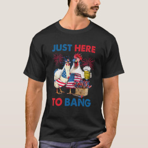 Hier ist auch Bang Chicken Usa Flagge 4. Juli Mich T-Shirt