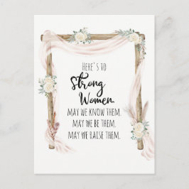 Hier ist das Strong Woman Quote Tribal Boho Postkarte