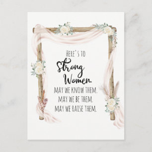 Hier ist das Strong Woman Quote Tribal Boho Postkarte
