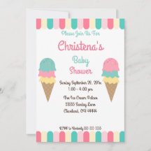 Hier ist der Clou! Eiscreme-Baby-Shower-Einladung