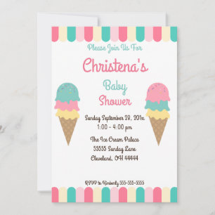 Hier ist der Clou! Eiscreme-Baby-Shower-Einladung Einladung