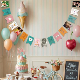 Hier ist der Clou Viraler Ästhetischer Geburtstag Wimpelkette