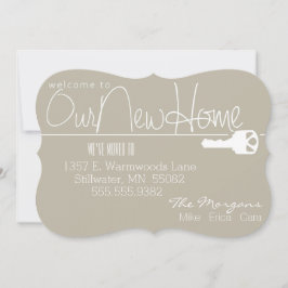 Hier ist der Schlüssel zu unserer neuen Zuhause Ankündigung