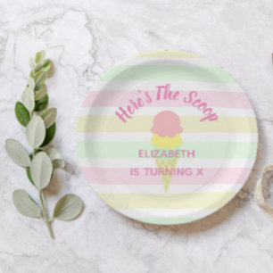 Hier ist der Schotteneis, der Geburtstag des Somme Pappteller