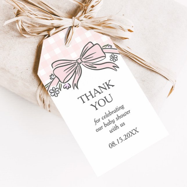 Hier ist der Scoop Pink Eiscreme-Sundae Favor Geschenkanhänger (Von Creator hochgeladen)