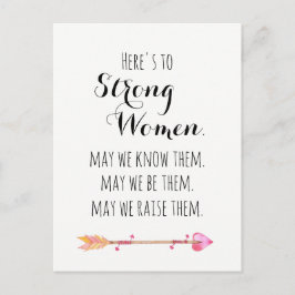 Hier ist der "Strong Woman Quote Tribal Arrow" Postkarte