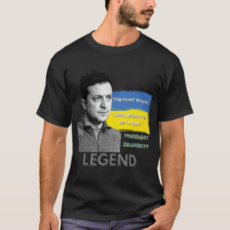Hier ist der ukrainische Präsident Zelensky im Kam T-Shirt