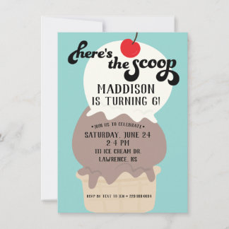 Hier ist die Einladung von Scoop Cream Birthday