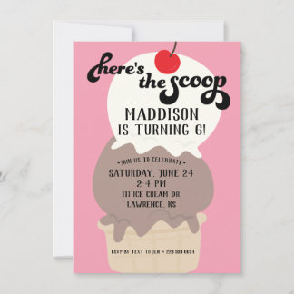 Hier ist die Einladung von Scoop Cream Birthday